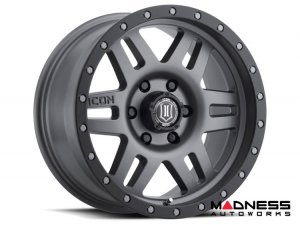 Ford Bronco Custom Wheels (1) - Six Speed - Titanium - 17 X 8.5 / 6 x 5.5 / 0 / 4.75" - Icon 